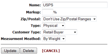 Shipping Tables & UPS API